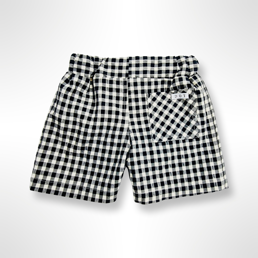 Checkered shorts black and white best sale