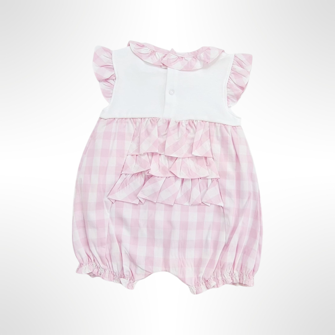 Checker Collection Pink White Romper