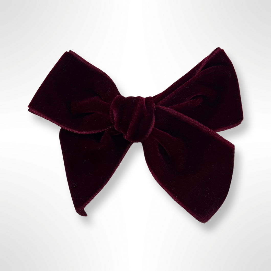 Claret Collection - Calamaro Burgandy Bow Hairclip