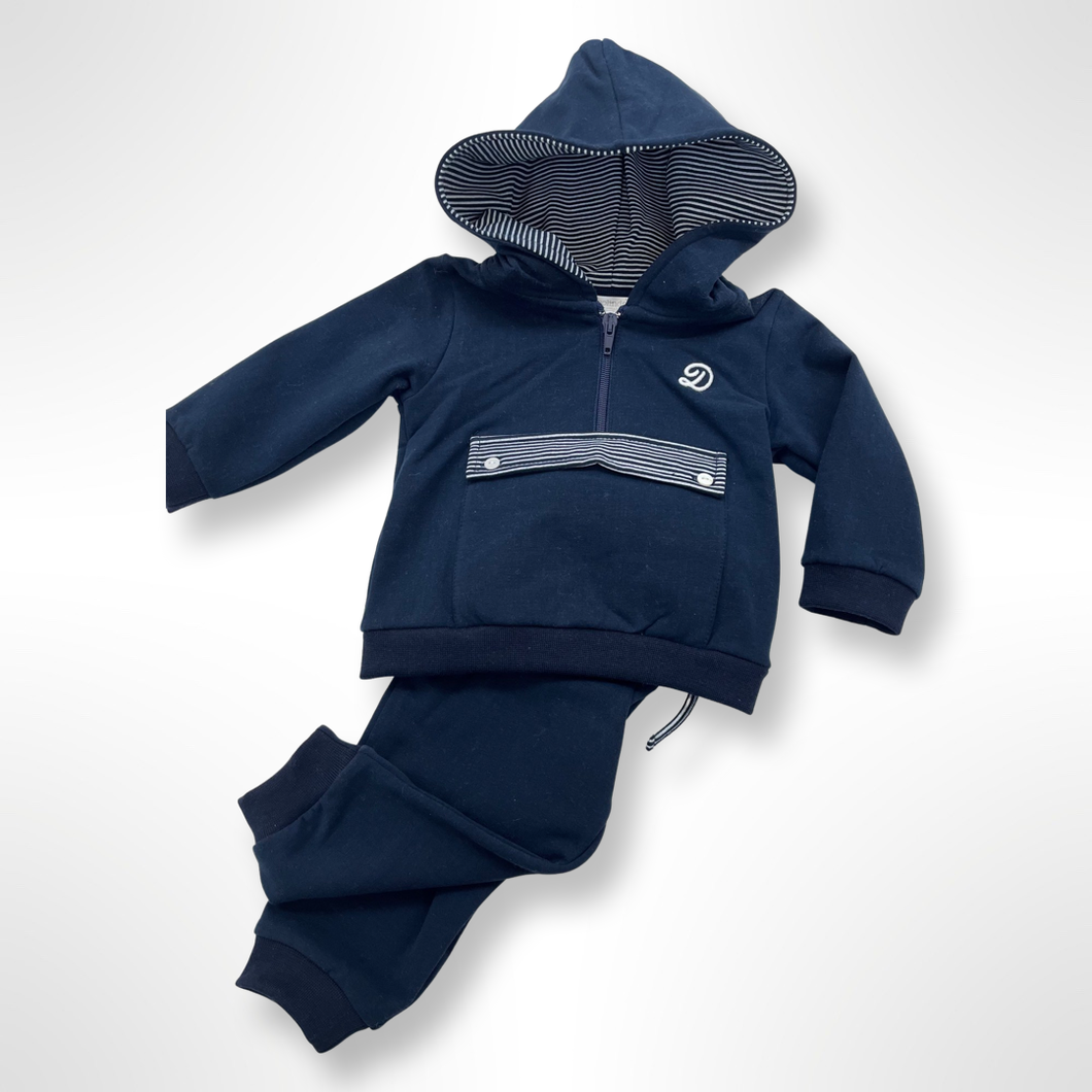 Deolinda Craig Hooded Top and Trouser Set - Navy