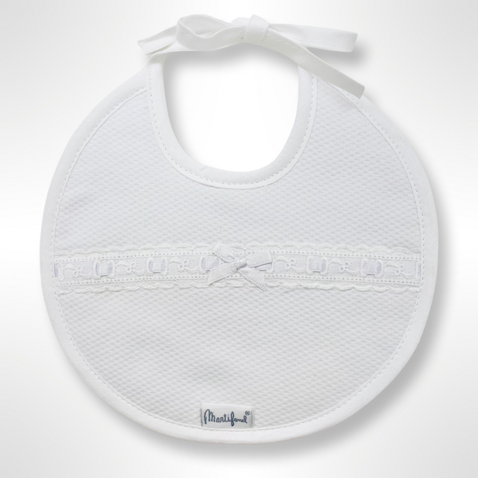 Round Lace Bib - White Trim