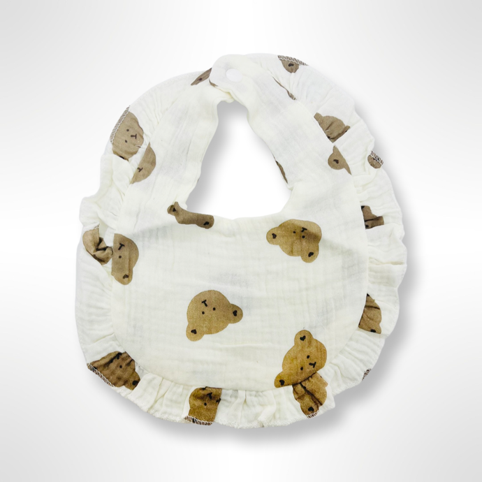 Bear Face Print Bib