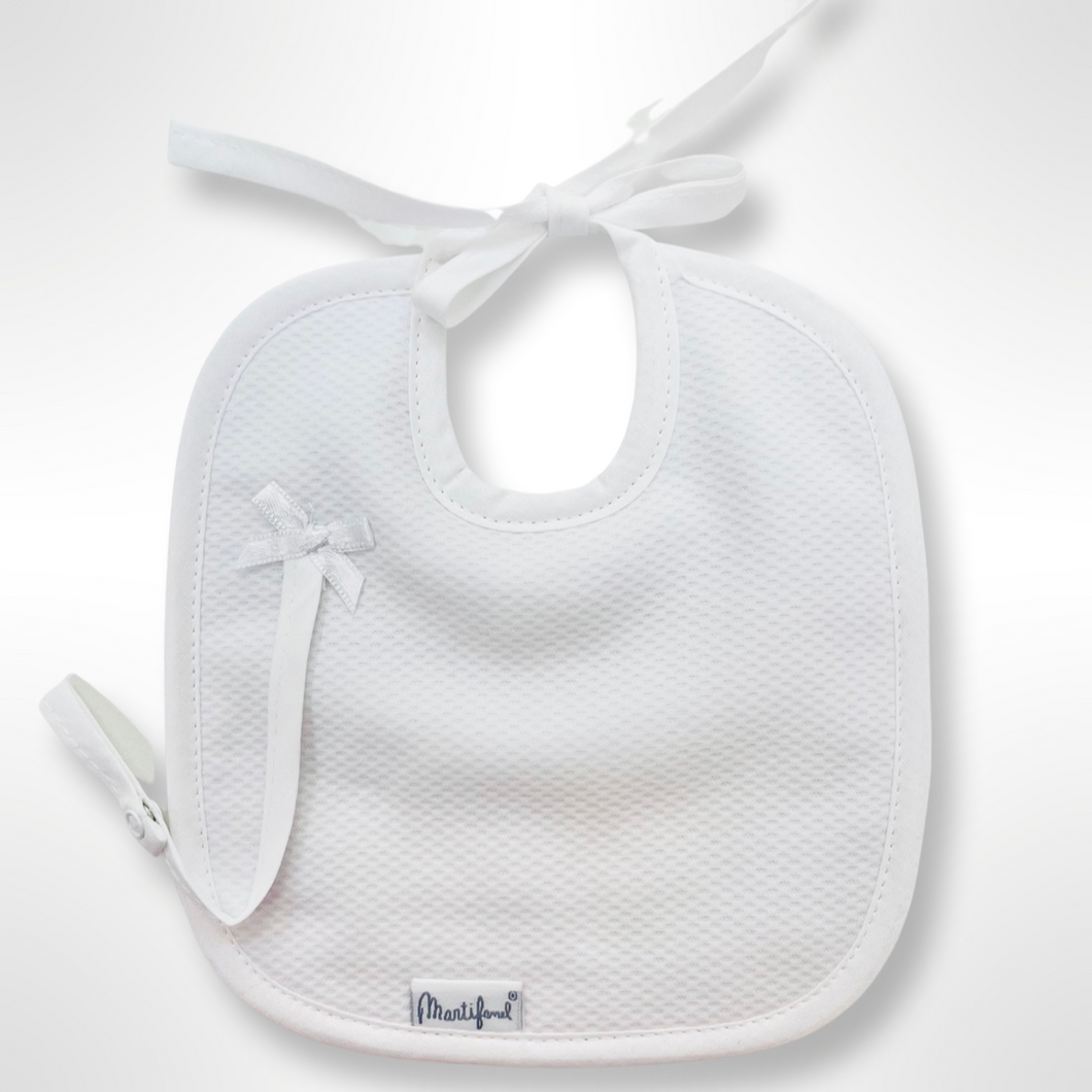 Dummy Clip Bib - White Trim