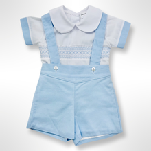 Load image into Gallery viewer, Joshua Shirt &amp; Dungaree Set- Blue