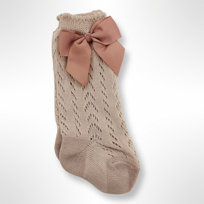 Open Effect Socks - Beige