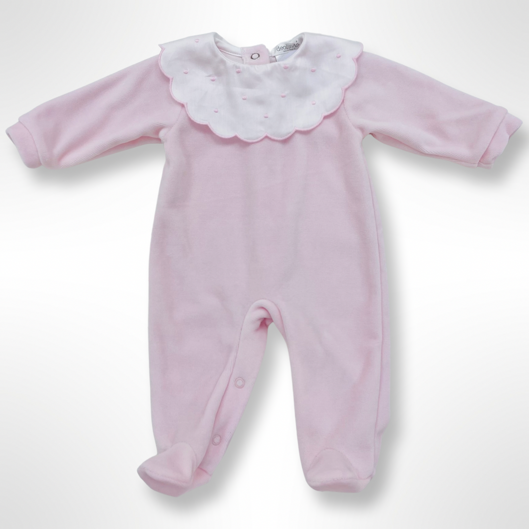 Dover Collection - Pink Cloud Collar Romper