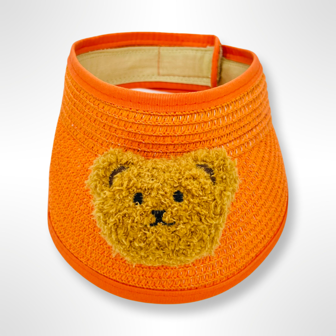 Straw Teddy Visor - Orange