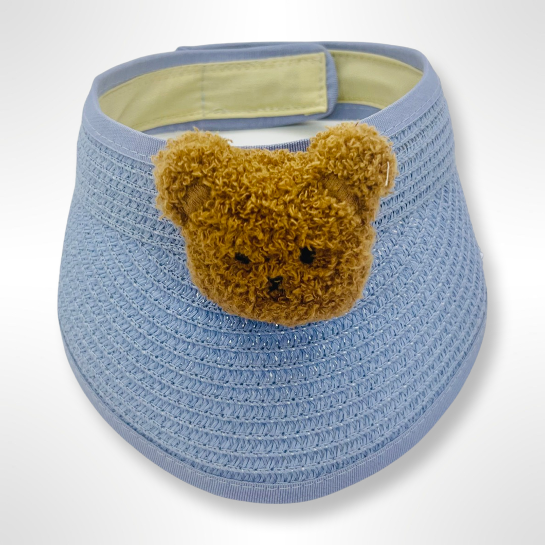 Straw Teddy Visor - Blue